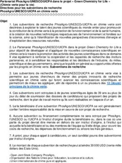 Partenariat PhosAgro/UNESCO/UICPA dans le projet " Green Chemistry for Life " (Chimie verte pour la vie) Directives pour les subventions de ...