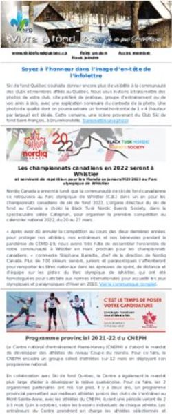 Soyez à l'honneur dans l'image d'en-tête de l'infolettre