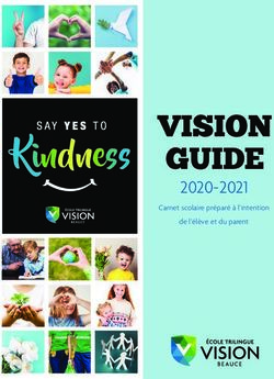 VISION GUIDE 2020-2021 - Carnet scolaire préparé à l'intention de l'élève et du parent