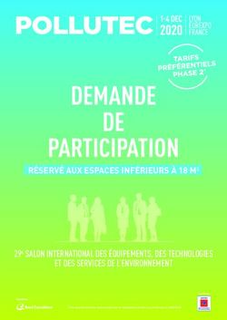 DEMANDE DE PARTICIPATION - RÉSERVÉ AUX ESPACES INFÉRIEURS À 18 M2 29e SALON INTERNATIONAL DES ÉQUIPEMENTS, DES TECHNOLOGIES - FSTT