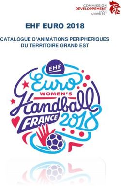 EHF EURO 2018 CATALOGUE D'ANIMATIONS PERIPHERIQUES DU TERRITOIRE GRAND EST - Ligue Grand Est de Handball