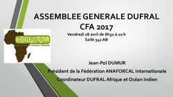 ASSEMBLEE GENERALE DUFRAL CFA 2017 - Jean-Pol DUMUR Président de la Fédération ANAFORCAL Internationale Coordinateur DUFRAL Afrique et Océan ...