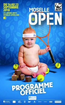 Programme officiel - DU 16 aU 23 septembre 2018 - Moselle Open