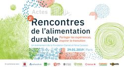 De l'alimentation - Actes - 29.01.2019 Paris - Fondation Daniel et Nina Carasso