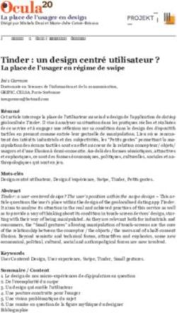 Tinder : un design centré utilisateur ? - La place de l'usager en régime de swipe - Ocula