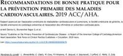 RECOMMANDATIONS DE BONNE PRATIQUE POUR LA PRÉVENTION PRIMAIRE DES MALADIES CARDIOVASCULAIRES. 2019 ACC/AHA - SFMV