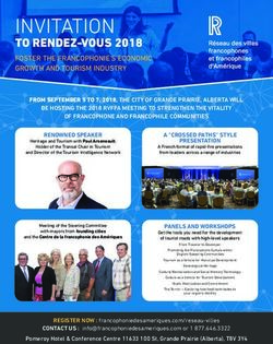 INVITATION TO RENDEZ-VOUS 2018 FOSTER THE FRANCOPHONIE'S ECONOMIC GROWTH AND TOURISM INDUSTRY - Centre de la francophonie des Amériques