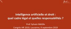 Intelligence artificielle et droit : quel cadre légal et quelles responsabilités ? - Prof. Sylvain Métille Congrès HR 2019, Lausanne, 9 septembre ...