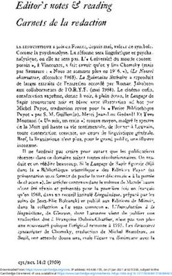 Editor s notes & reading Carnets de la redaction - Cambridge ...