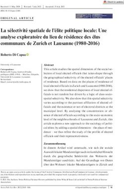 La s&eacute;lectivit&eacute; spatiale de l'&eacute;lite politique locale: Une analyse exploratoire du lieu de r&eacute;sidence des &eacute;lus communaux de Zurich et Lausanne 1980...