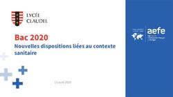 Bac 2020 Nouvelles dispositions liées au contexte sanitaire - 15 avril 2020 - Lycée ...