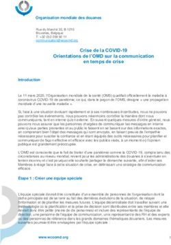Crise de la COVID-19 Orientations de l'OMD sur la communication en temps de crise