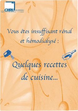 Quelques recettes de cuisine - Vous êtes insuffisant rénal et hémodialysé