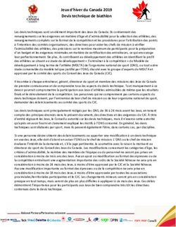 Jeux d'hiver du Canada 2019 Devis technique de biathlon