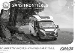 SANS FRONTIÈRES - DONNEES TECHNIQUES - CAMPING-CARS 2020-2 - DÉCOUVRIR LA LIBERTÉ EN BOUGEANT - Knaus