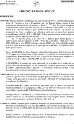 CHRONIQUE PRISON - JUSTICE - Farapej