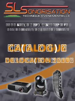 CATALOGUE DE LOCATION 2019 - SONORISATION - ÉCLAIRAGE - VIDÉO - SL Sonorisation