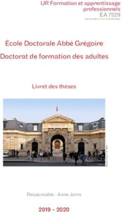École Doctorale Abbé Grégoire Doctorat de formation des adultes - Livret des thèses