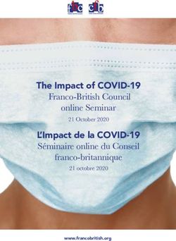 The Impact of COVID-19 - Franco-British Council L'Impact de la COVID-19