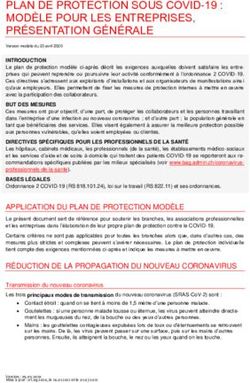 PLAN DE PROTECTION SOUS COVID-19 : MOD&Egrave;LE POUR LES ENTREPRISES, PR&Eacute;SENTATION G&Eacute;N&Eacute;RALE - Commune de Cologny