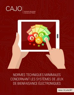 NORMES TECHNIQUES MINIMALES CONCERNANT LES SYSTÈMES DE JEUX DE BIENFAISANCE ÉLECTRONIQUES - Version 1.0 | juillet 2017 - AGCO
