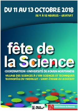 Du 11 au 13 octobre 2018 - Coordination : Université de Rouen Normandie Village des sciences à l'UFR Sciences et Techniques Technopôle du ...