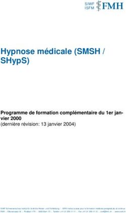 Hypnose médicale (SMSH / SHypS) - Programme de formation complémentaire du 1er jan- vier 2000