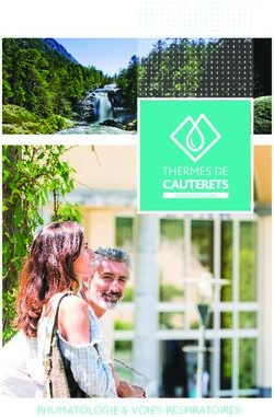 THERMES DE - RHUMATOLOGIE & VOIES RESPIRATOIRES