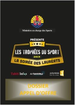DOSSIER APPEL D'OFFRE - 2019 Ministère en charge des Sports