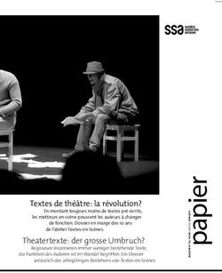 Theatertexte: der grosse Umbruch? - Société Suisse des Auteurs