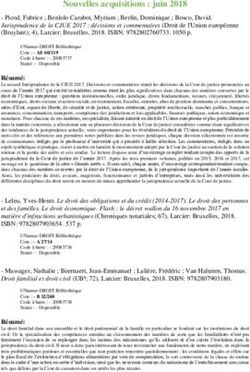 Nouvelles acquisitions : juin 2018 - Universit&eacute; de Namur