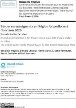 Besoin en enseignants en R&eacute;gion bruxelloise &agrave; l'horizon 2020 - OpenEdition Journals