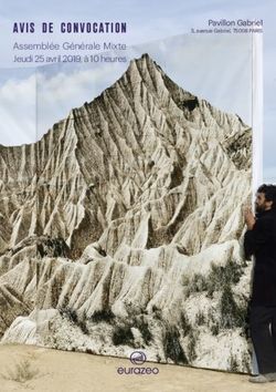 Avis de convocation Assemblée Générale Mixte Jeudi 25 avril 2019, à 10 heures - Pavillon Gabriel - Assemblée générale mixte ...
