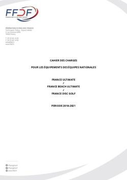 CAHIER DES CHARGES POUR LES &Eacute;QUIPEMENTS DES &Eacute;QUIPES NATIONALES FRANCE ULTIMATE FRANCE BEACH ULTIMATE FRANCE DISC GOLF PERIODE 2018-2021 ...