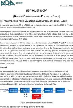 LE PROJET NCPF (Nouvelle Concentration des Produits de Fission) - UARGA