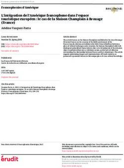 L'intégration de l'Amérique francophone dans l'espace touristique européen : le cas de la Maison Champlain à Brouage (France) - Erudit.org