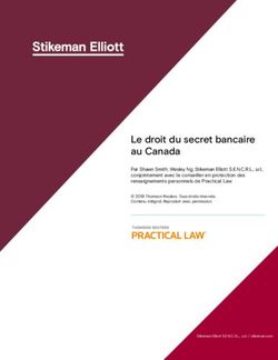 Le droit du secret bancaire au Canada - Stikeman Elliott