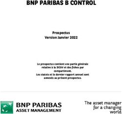 BNP PARIBAS B CONTROL - Prospectus Version Janvier 2022 Le prospectus contient une partie g&eacute;n&eacute;rale - Euronext Funds360