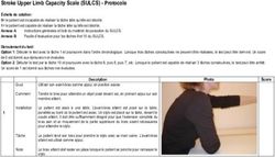 Stroke Upper Limb Capacity Scale (SULCS) - Protocole