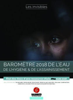 BAROMÈTRE 2018 DE L'EAU - DE L'HYGIÈNE & DE L'ASSAINISSEMENT - Solidarités International