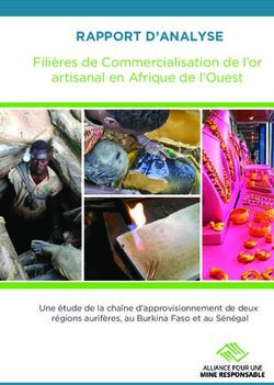 RAPPORT D'ANALYSE Fili&egrave;res de Commercialisation de l'or artisanal en Afrique de l'Ouest
