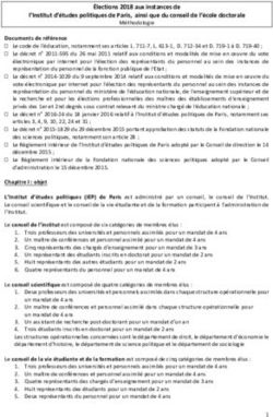&Eacute;lections 2018 aux instances de - l'Institut d'&eacute;tudes politiques de Paris, ainsi que du conseil de l'&eacute;cole doctorale - Sciences Po