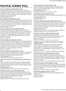 POLITICAL SCIENCE (POL) - uOttawa Catalogue uOttawa