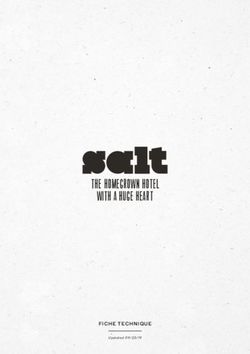 THE HOMEGROWN HOTEL WITH A HUGE HEART - FICHE TECHNIQUE - SALT Resorts