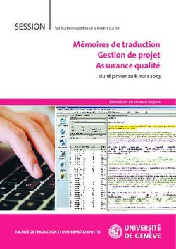 Mémoires de traduction Gestion de projet Assurance qualité - du 18 janvier au 8 mars 2019