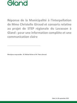 R&eacute;ponse de la Municipalit&eacute; &agrave; l'interpellation de Mme Christelle Giraud et consorts relative au projet de STEP r&eacute;gionale du Lavasson &agrave; Gland : pour ...