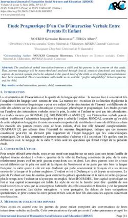 Etude Pragmatique D'un Cas D'interaction Verbale Entre Parents Et Enfant