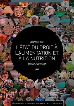 L'ÉTAT DU DROIT À L'ALIMENTATION ET À LA NUTRITION - Rapport sur Résumé exécutif 2020 - FIAN International