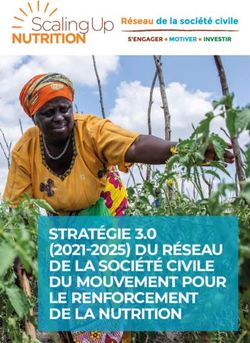 STRATÉGIE 3.0 (2021-2025) DU RÉSEAU DE LA SOCIÉTÉ CIVILE DU MOUVEMENT POUR LE RENFORCEMENT DE LA NUTRITION