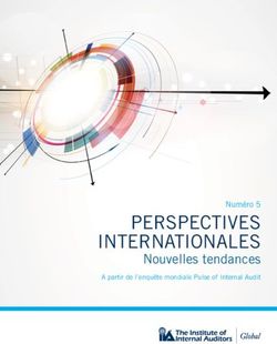 PERSPECTIVES INTERNATIONALES - Nouvelles tendances A partir de l'enquête mondiale Pulse of Internal Audit - IIA